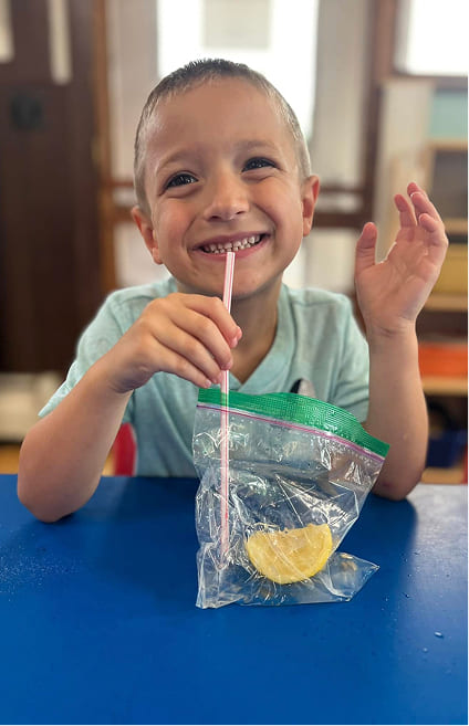 Child enjoying a snack