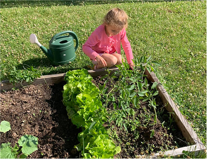 Child gardening
